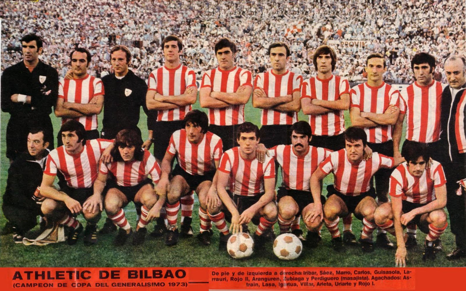 Futebol em Fotos: Athletic Bilbao Campeão da Copa do Rei 1972-731600 x 1001
