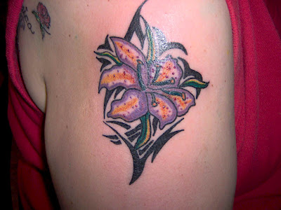Tribal flower tattoo