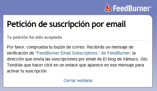 suscripción feed burner