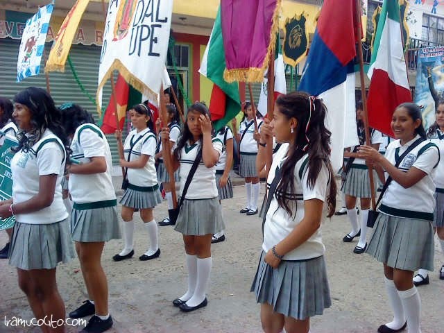 Desfile del 16 de septiembre en Iramuco, Gto
