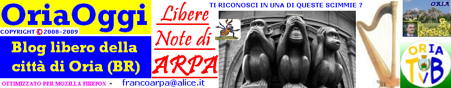 OriaOggi - Libero blog di Oria (BR) - Puglia - Italia
