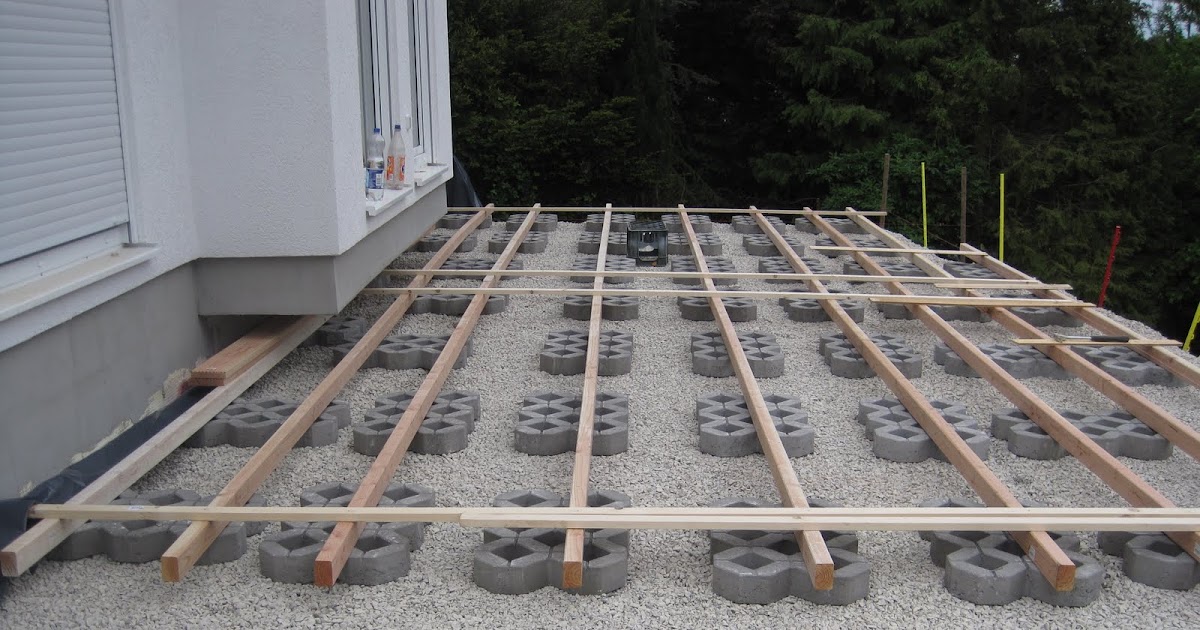 Unser liebevoller Haus- und Gartenblog: Unterkonstruktion Holzterrasse