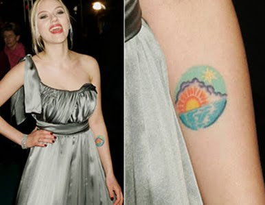 Scarlett Johansson arm tattoo art