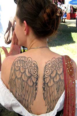 image of angel wing tattoo