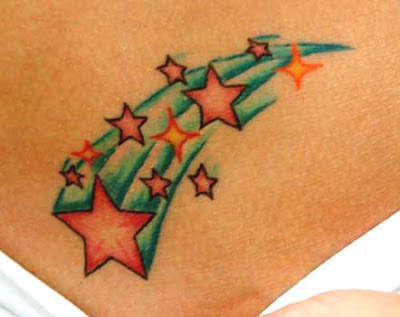 stars tattoos designs. Shooting star tattoo designs
