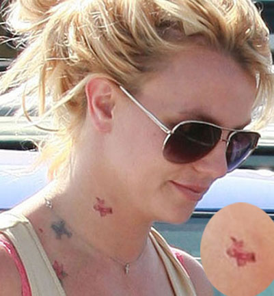 Britney spears new neck tattoo design Tattoo designs