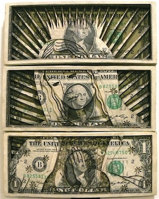 dollar bill art. Laser Cut Dollar Bill Art