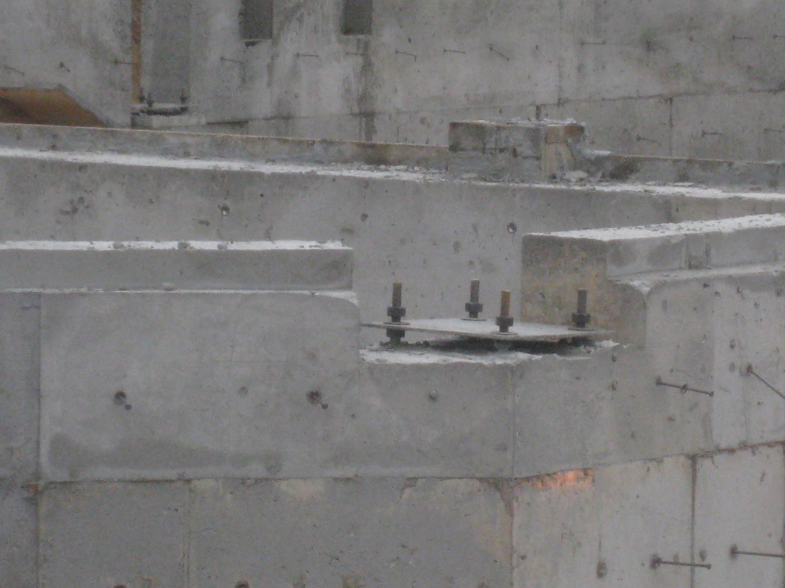 NJ Hard Hat Commercial Site Visit Bank Site Structural Columns and