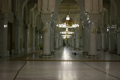 pillars inside Masjid Al Haram