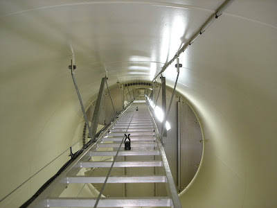 Interior de un aerogenerador