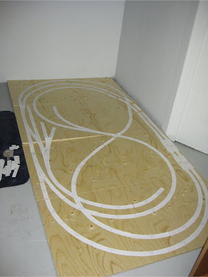 Atlas track template on 4 x 8 plywood