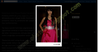 pop up box gambar