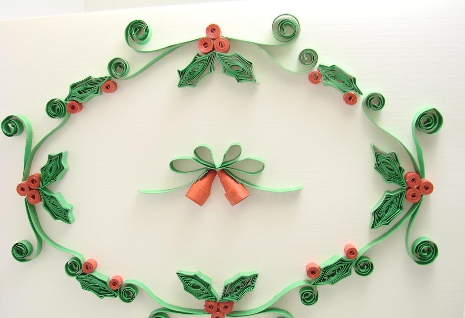 cadouri handmade quilling art FQ037 Holly leaves 10 Lei vanduta