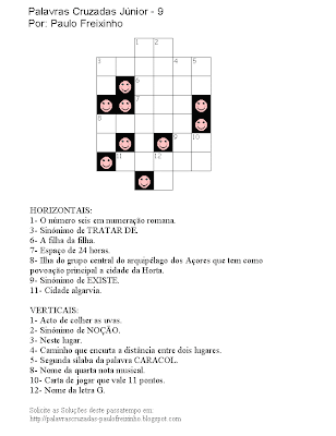 palavras cruzadas infantis para imprimir