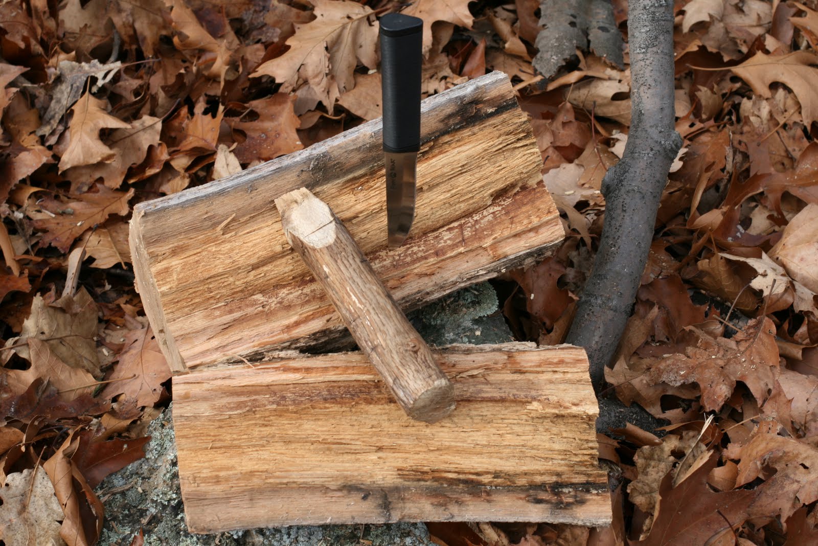 Wood Trekker How to Split a Big Log With a Little Knife