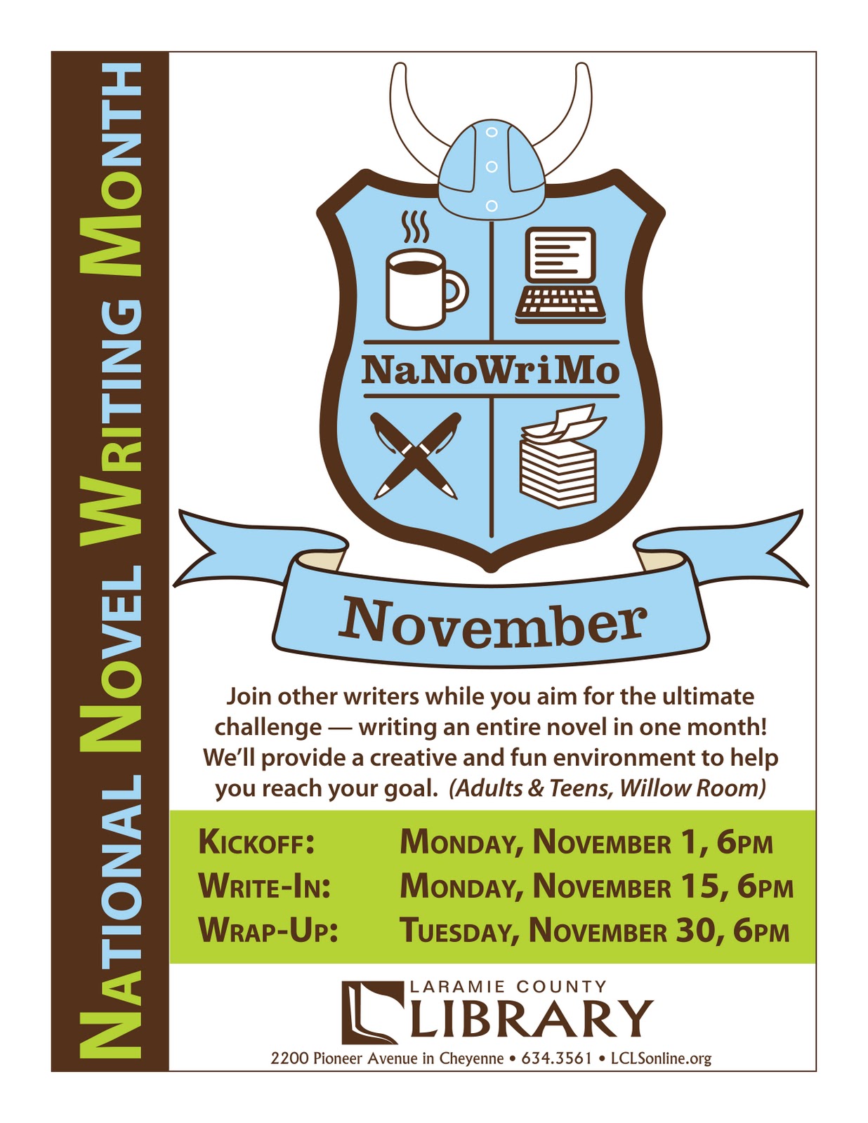 wyoming arts council 10 1 10 11 1 10 nanowrimo flyers