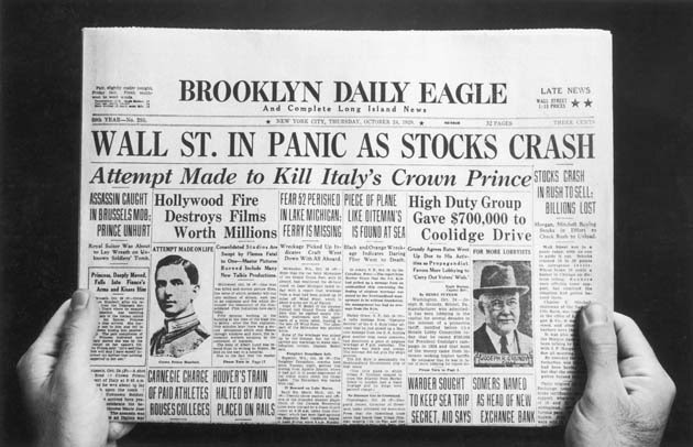 role of the stock market crash