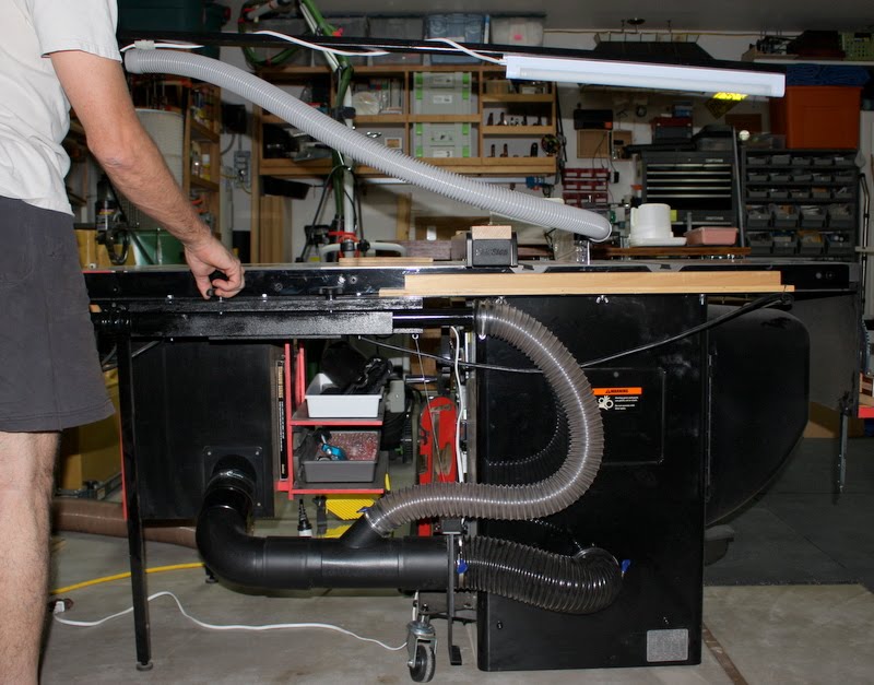 SawStop Overarm Dust Collection (with light!) HalfInch Shy