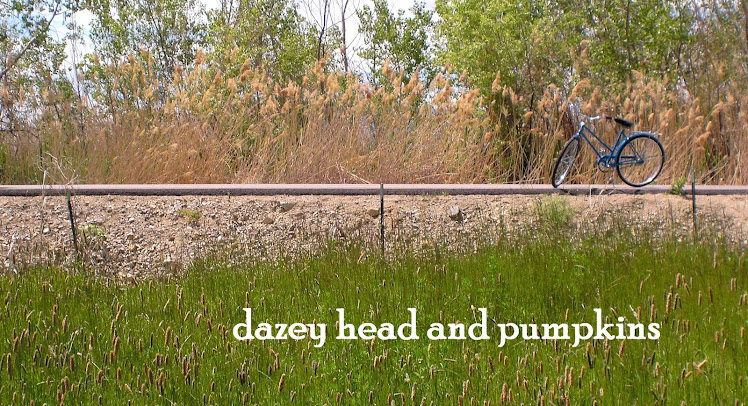 dazey head and pumpkins