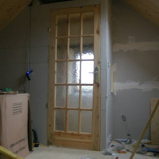 attic door hanging stud wall