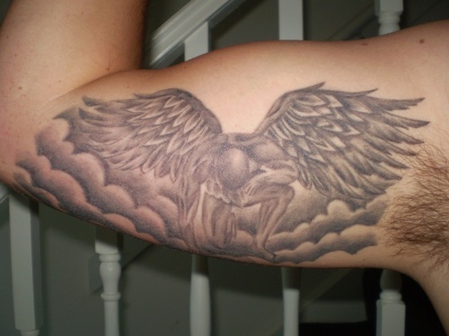 Best Arm Angel Wings Tattoo