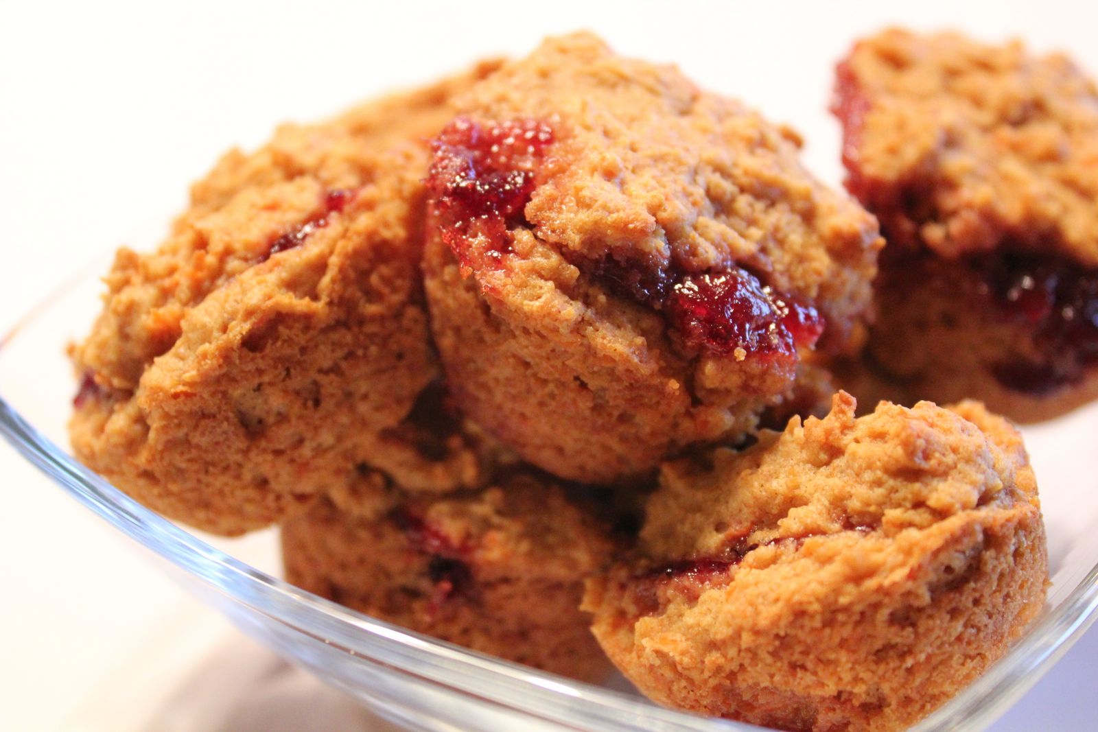 Ambition's Kitchen PEANUT BUTTER & JELLY MUFFINS (WITH CARROT PUREE)