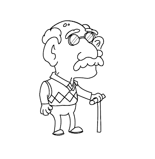 coloring fun old man coloring fun old man
