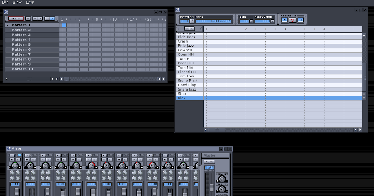 Audiophilo Hydrogen Una drum machine per Linux