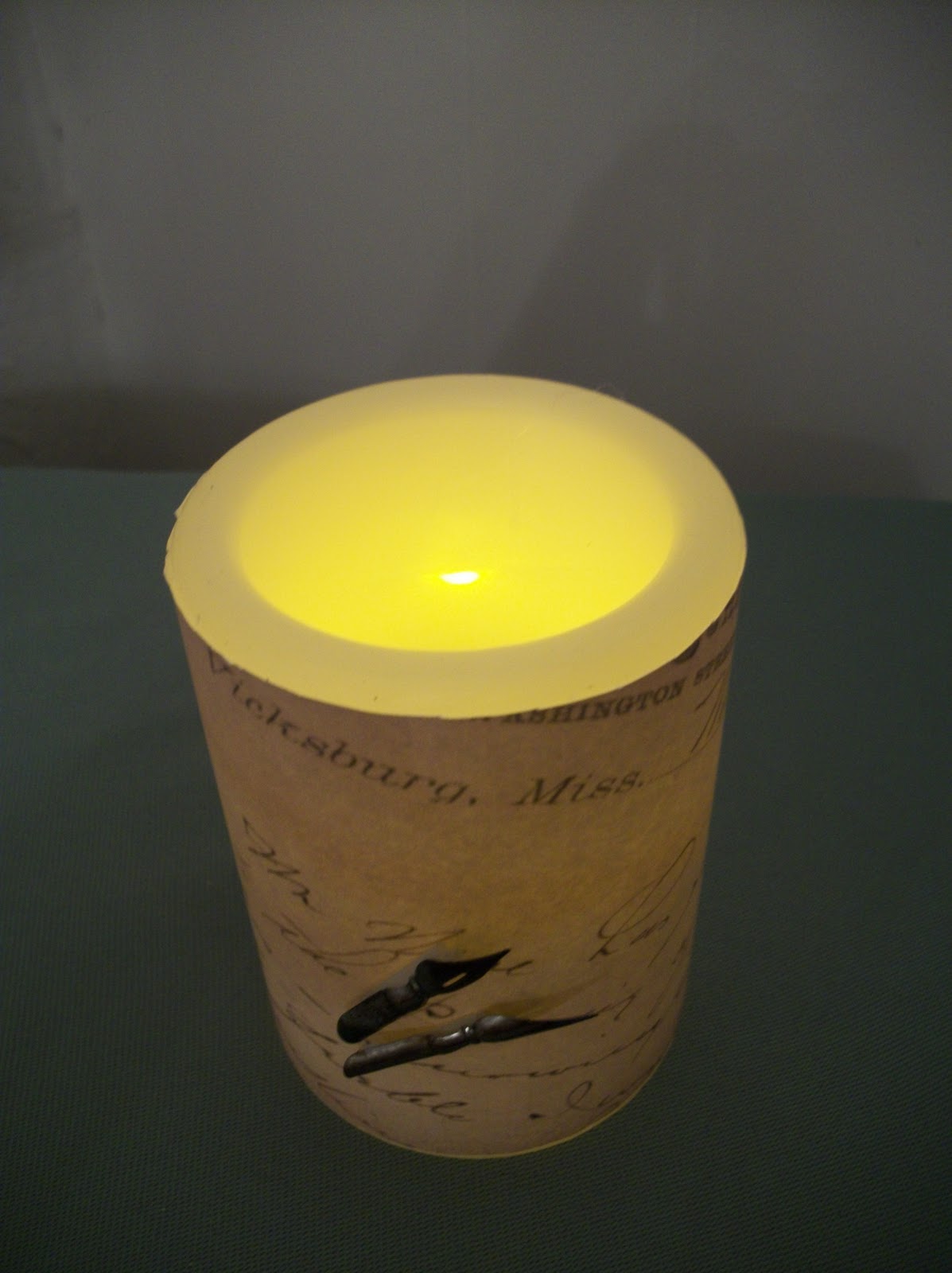 Home Living Decorating LedLite Pillar Candles from the Dollar Tree