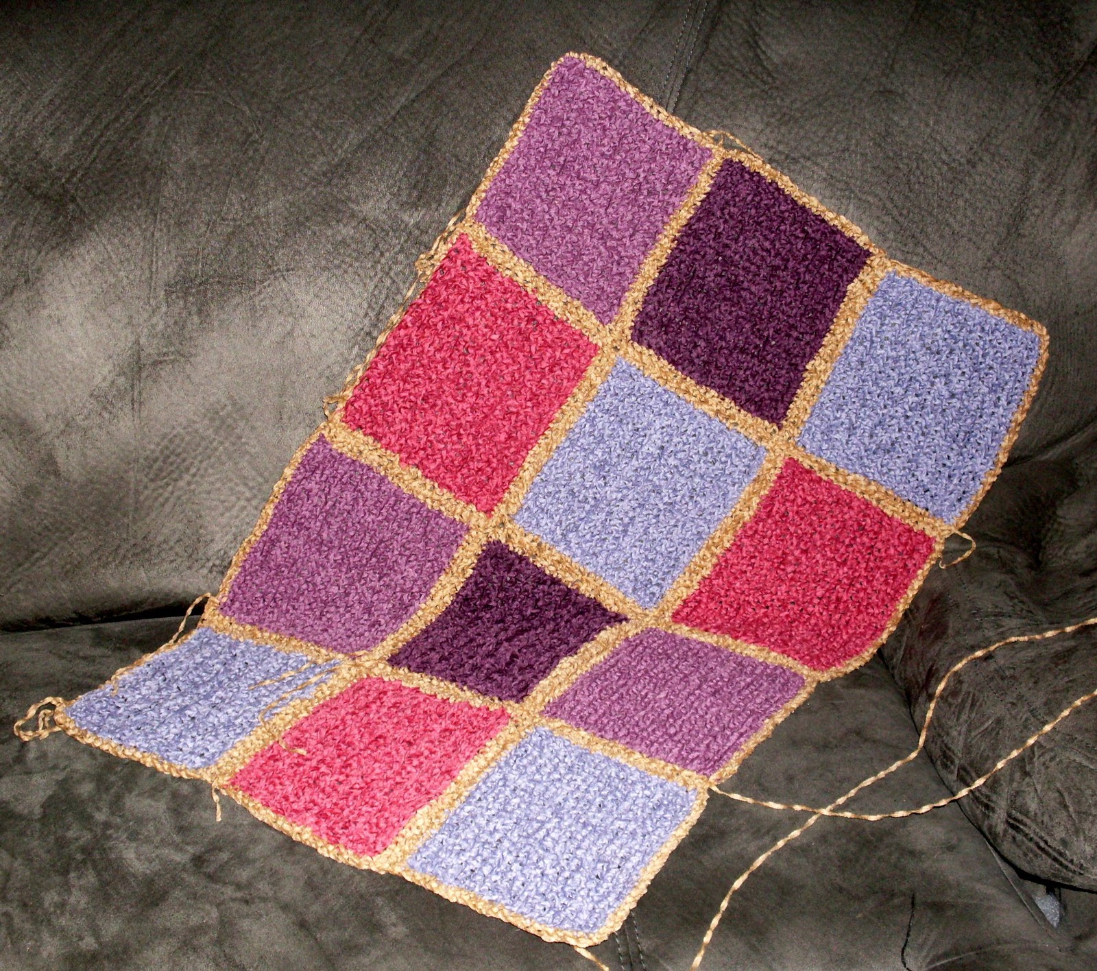 Dragon's Den Crocheted Blanket in Progress