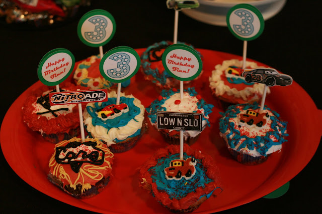 Disney Cars Birthday Party cupcakes