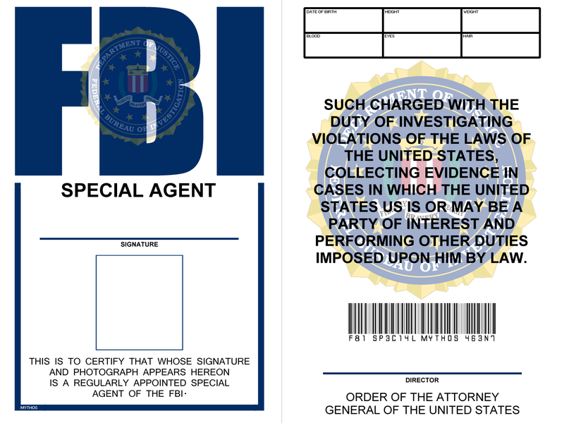 Propnomicon: X-Files Style FBI Badge