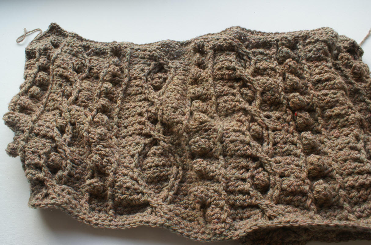 Walnut Baby Aran Crochet Shawl