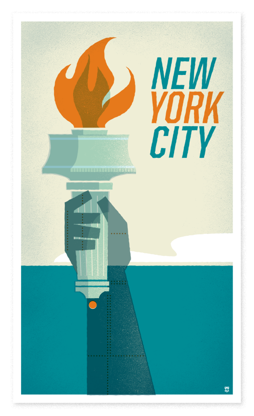 Flyer Goodness The Heads of State Retro travel poster cities