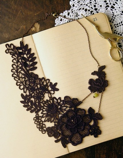 Black Lace Necklace