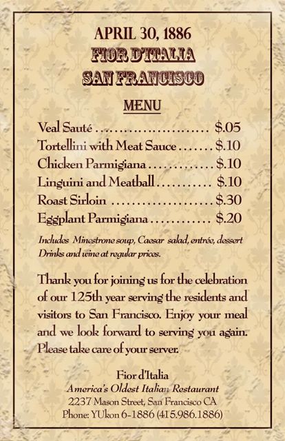 Cafe Italia Lunch Menu Cafe Italia Lunch Menu