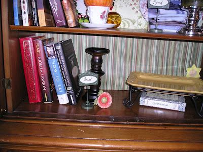 China cabinet used as abook shelf
