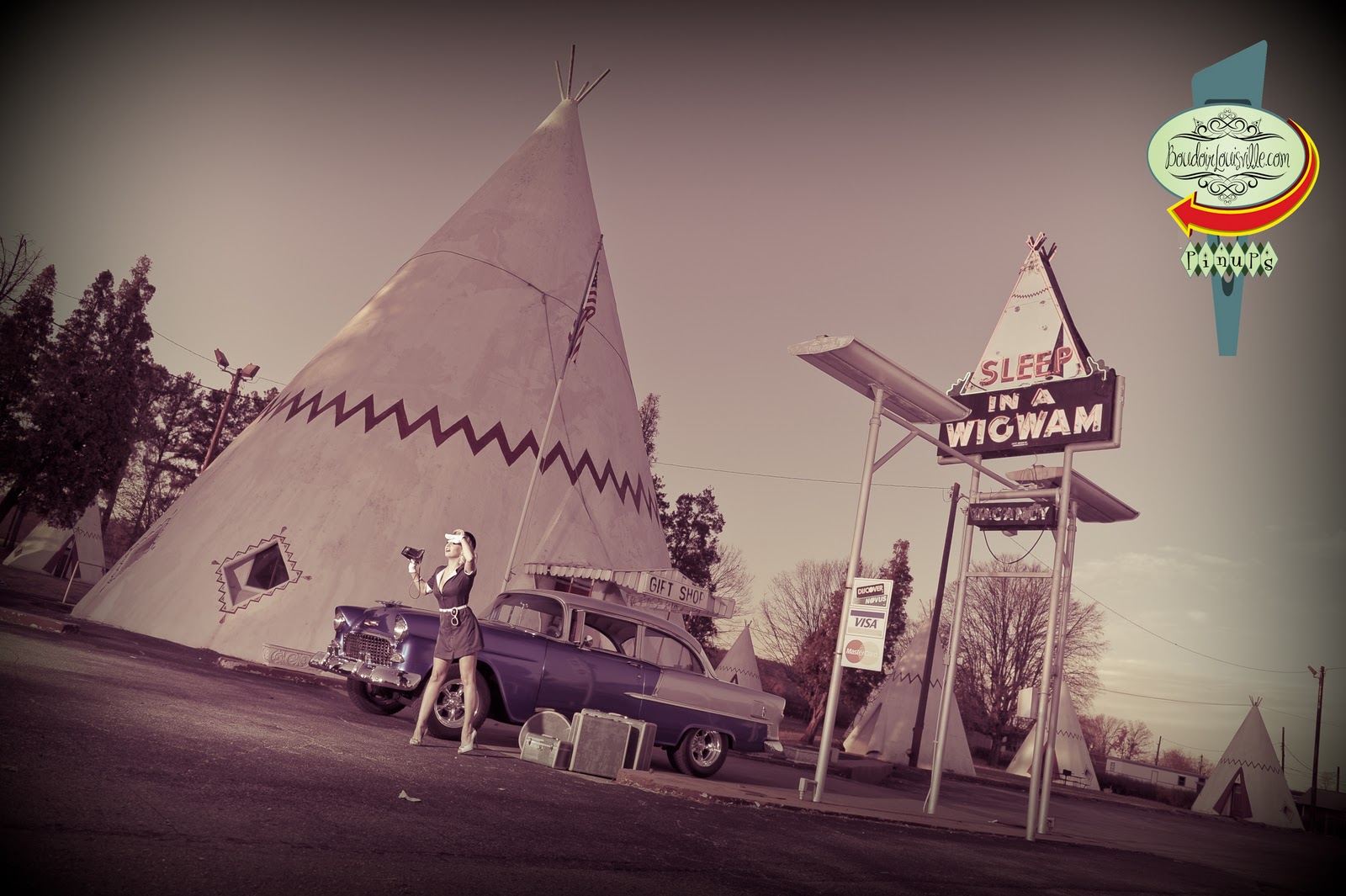 Boudoir Louisville Pinup Girl Photo Shoot Wigwam Village Cave City