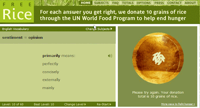 Image of the FreeRice site