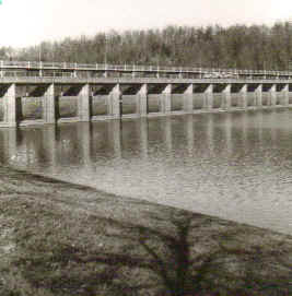 Upper side of Great Falls Dam