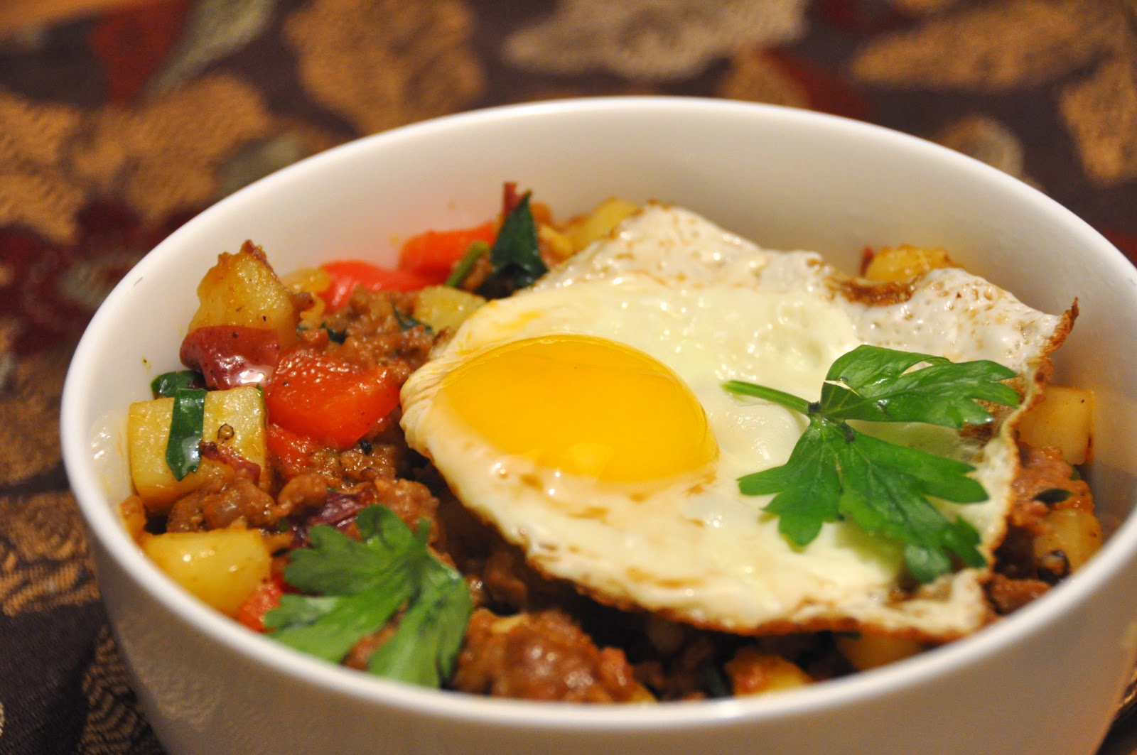 Deliciously Nourishing Chorizo Potato Hash with Fried Egg