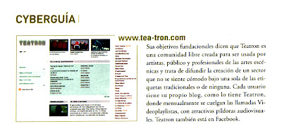 Reseña de TEATRON en la revista Teatro Madrid
