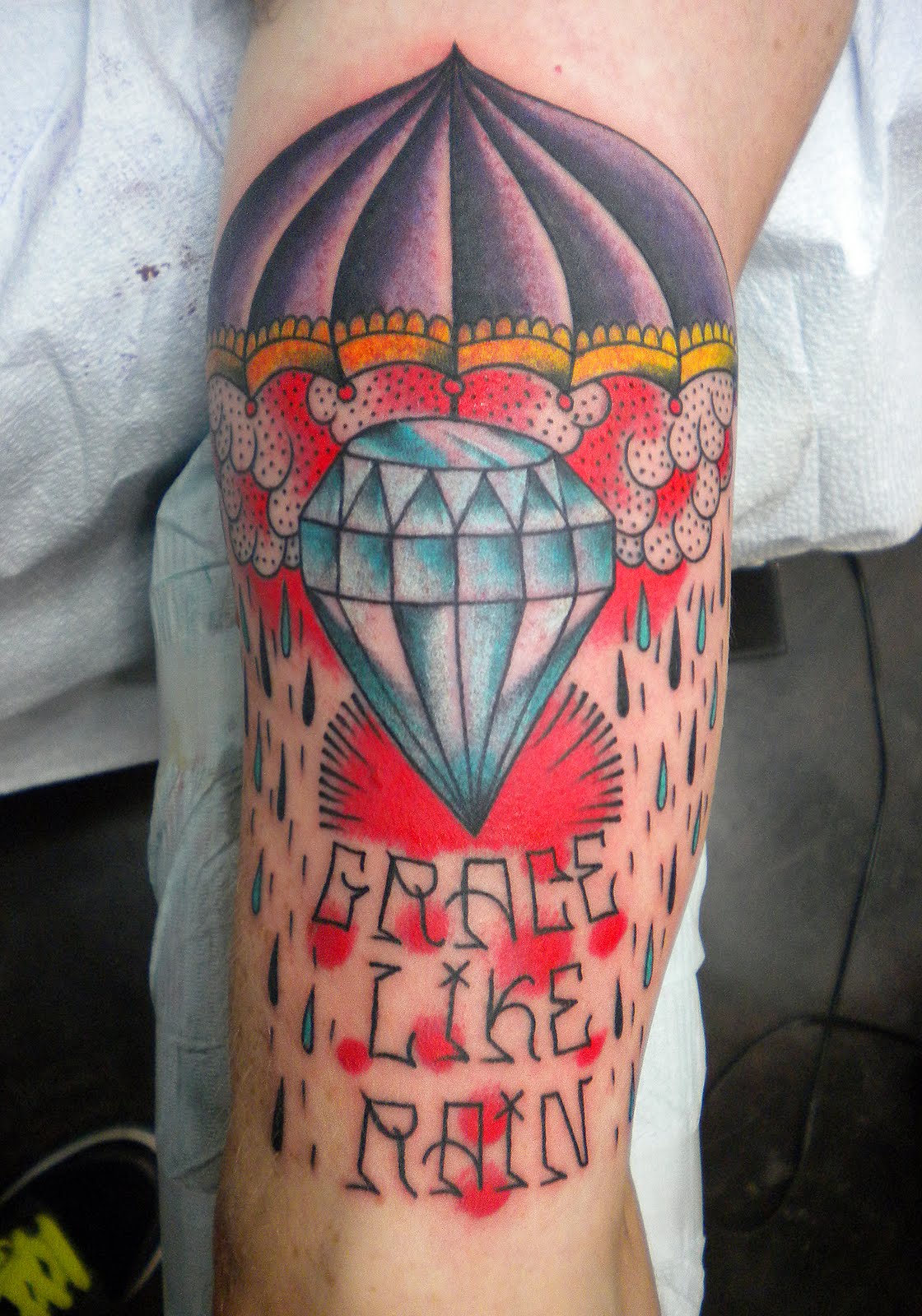 Umbrella Tattoo Flash