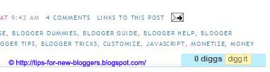 Add Digg button to Blogger or Blogspot