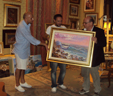 Donazione di un quadro del pittore Lucio Bizzar il 25 agosto 2009