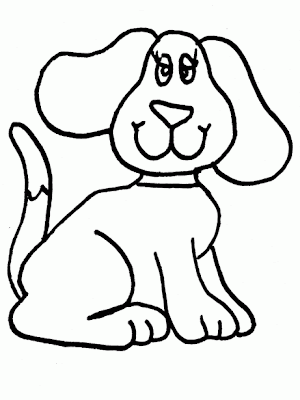 perro para colorear sketch
