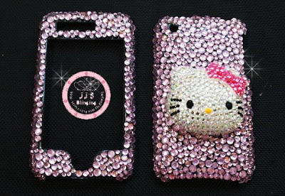 HELLO KITTY SWAROVSKI CRYSTAL APPLE IPHONE 3G BLING COVER CASE