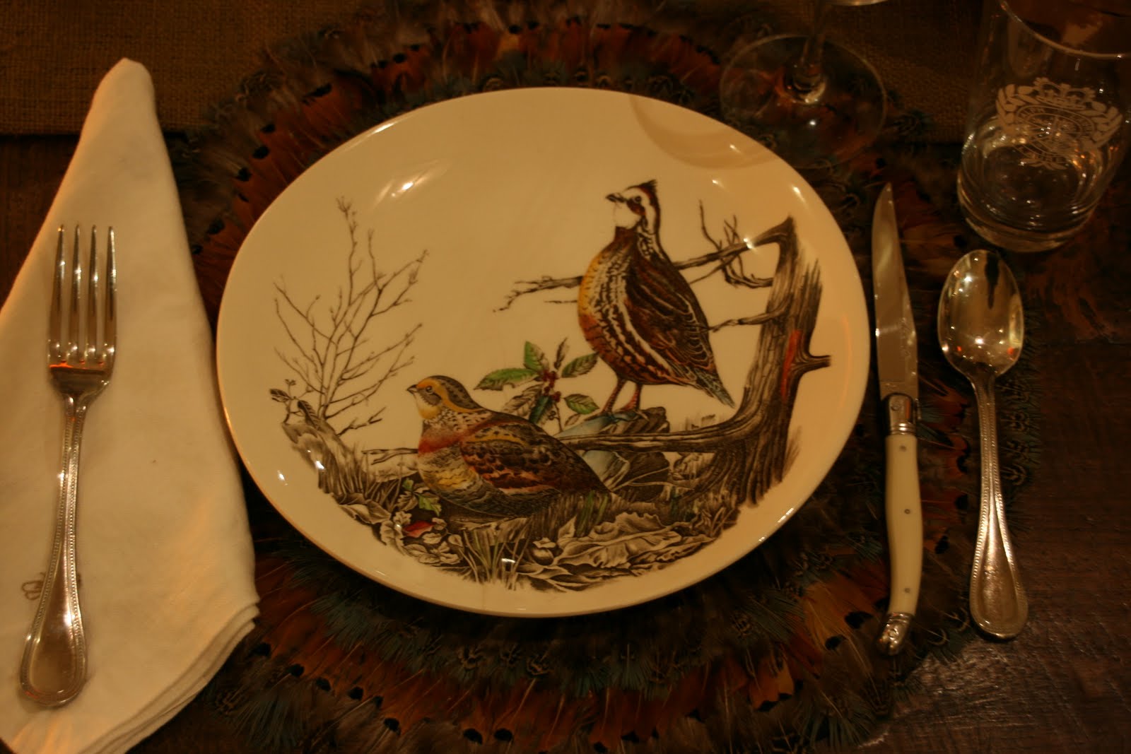 design A Wild Game Birds Tablescape