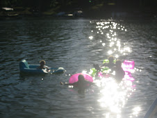 Relaxing in one of the lakes