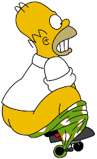 Homero-patinando.